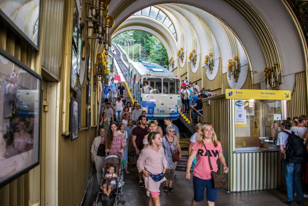Kyiv Funicular Station Inside