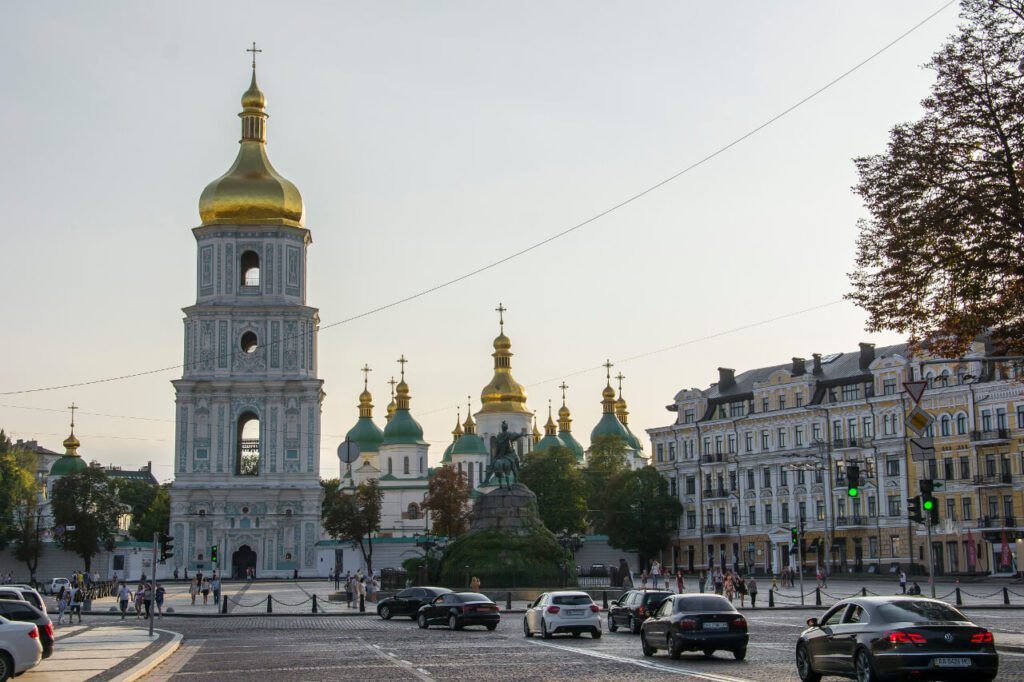 Kyiv Saint Sophia's Cathedral View From The Street