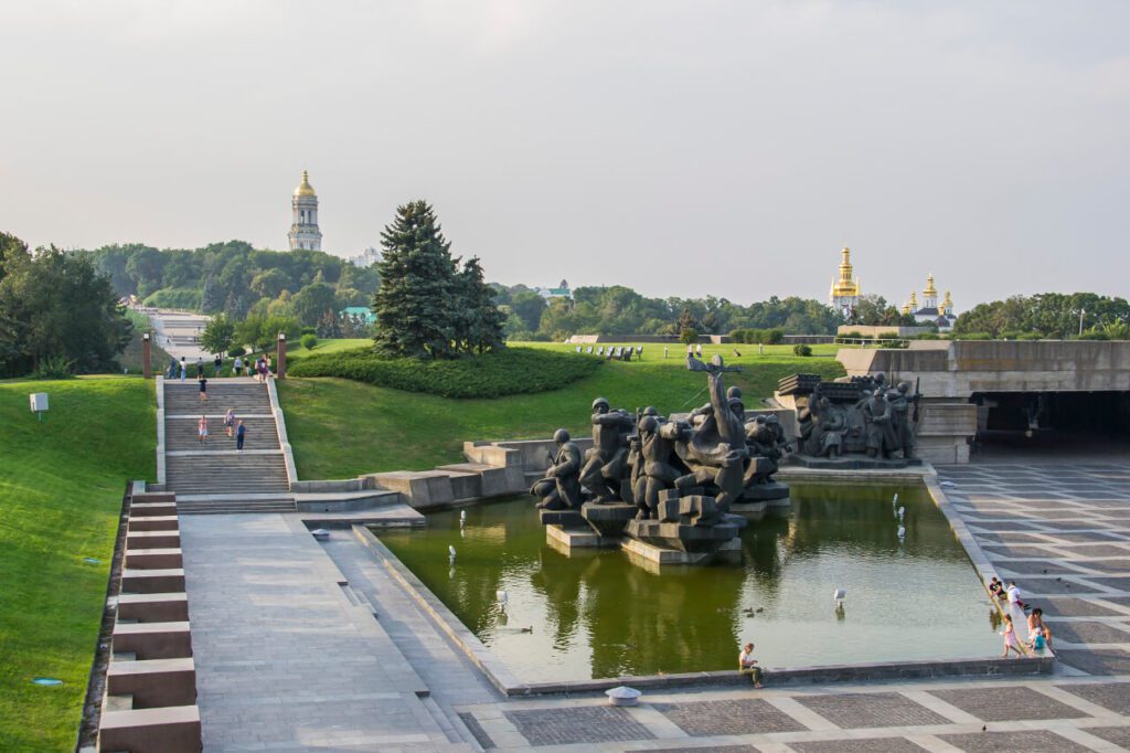 Kyiv Square Close To Motherland Monument