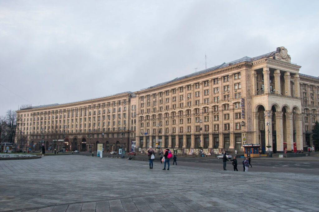 Kyiv Building Close To Khreschatyk Street