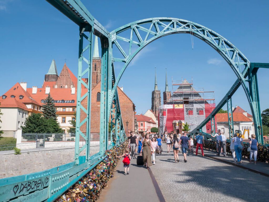 Poland Wroclaw lovers' bridge