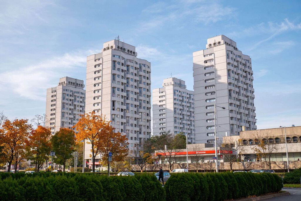 Poland Wroclaw Housing Complex Manhattan view